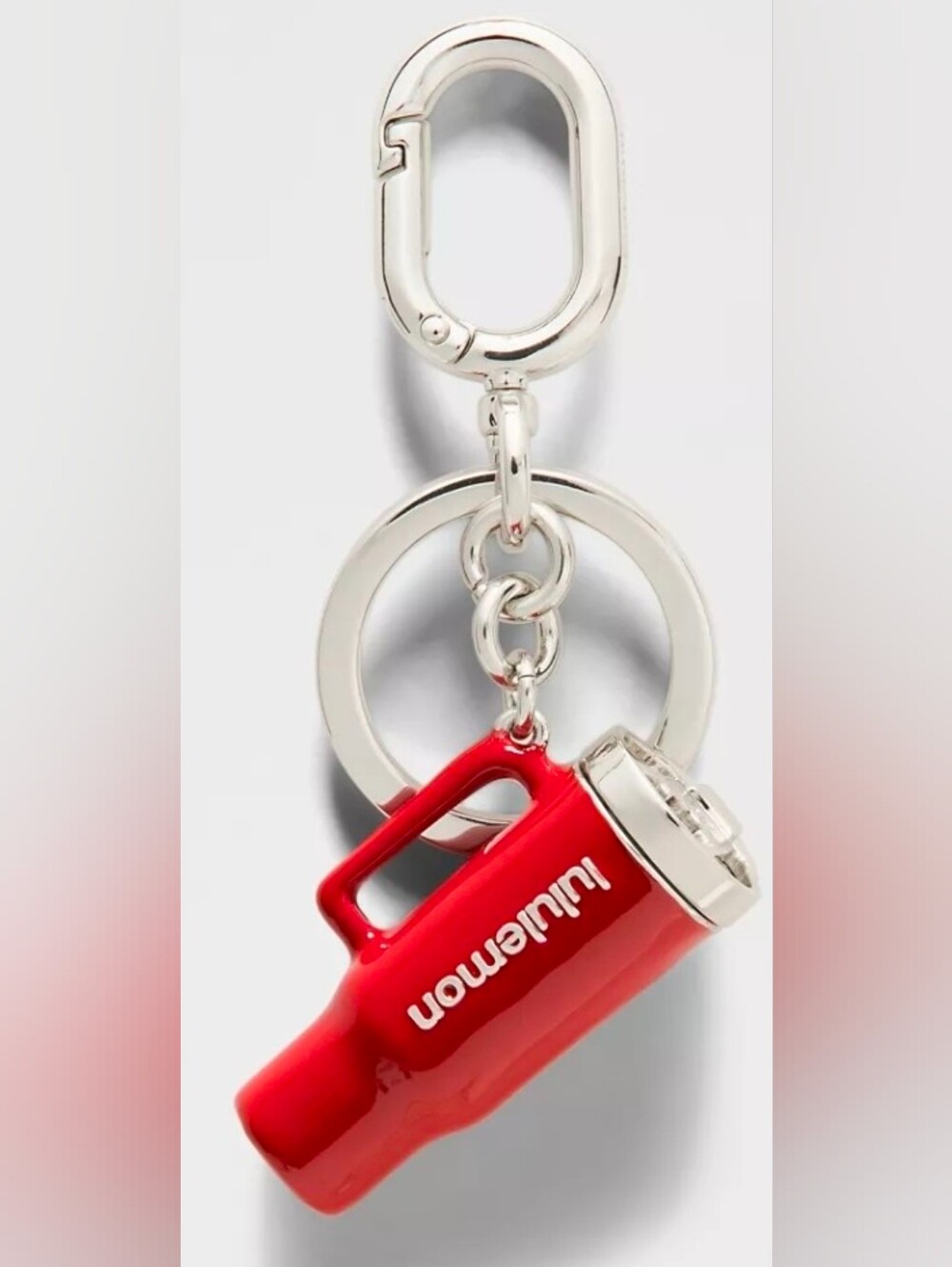 Lululemon Red Water Bottle Keychain